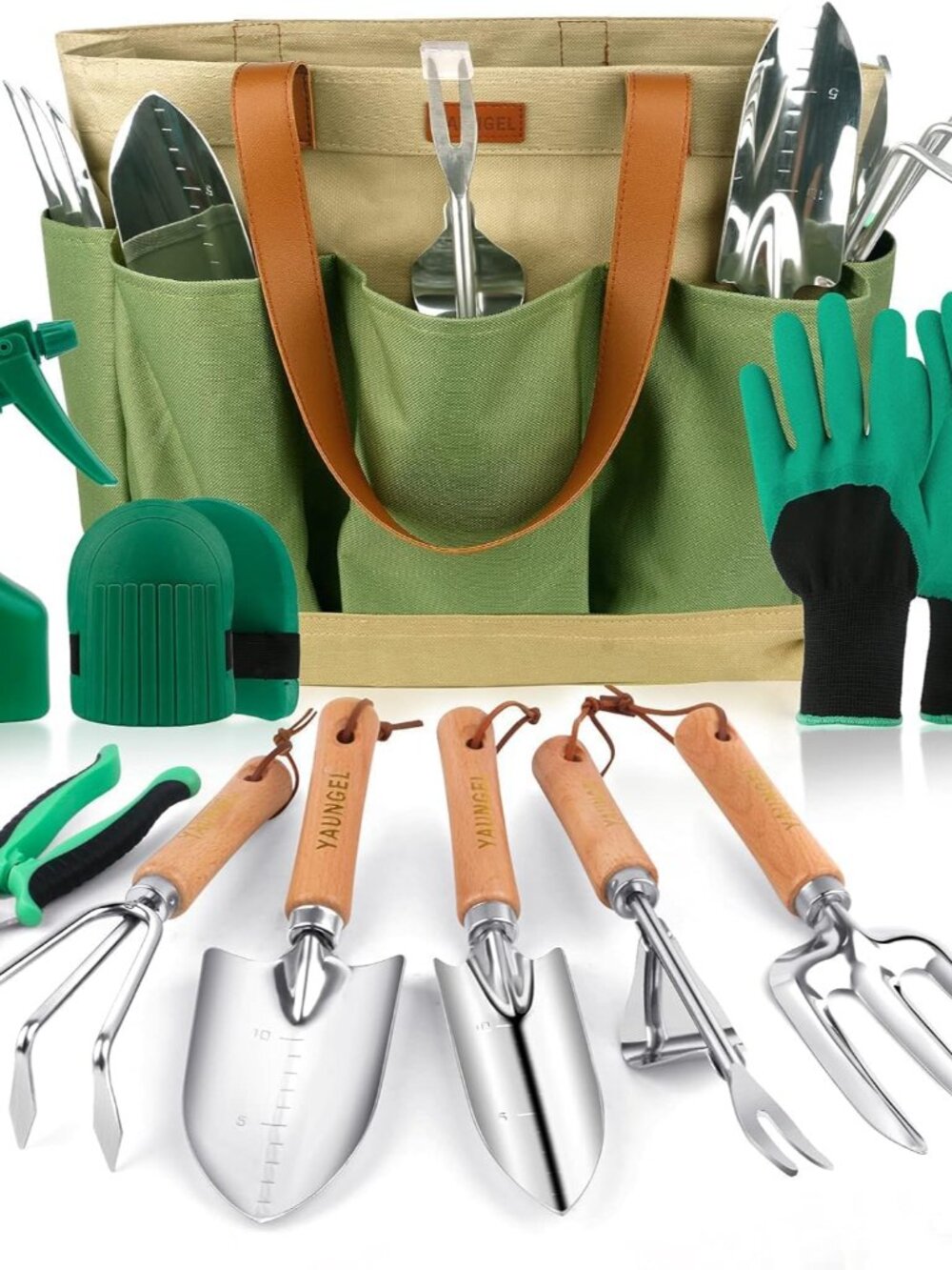 Gardening Tools Set of 10 Heavy Duty Gardening Hand Tools Stainless Steel Garden